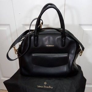 Vera Bradley Bowled Over Black Satchel